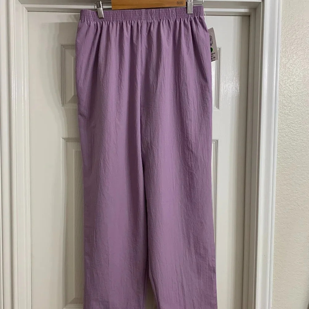 BonWorth Brand Women's Dark Mauve Casual Pants, Size L, NWT - Picture 2 of 4